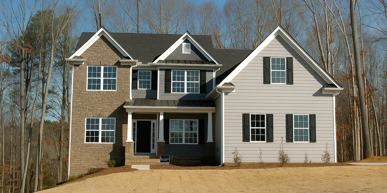 impact-resistant-shingles-dfw-roofing New suburban home with impact-resistant asphalt shingles and mixed exterior